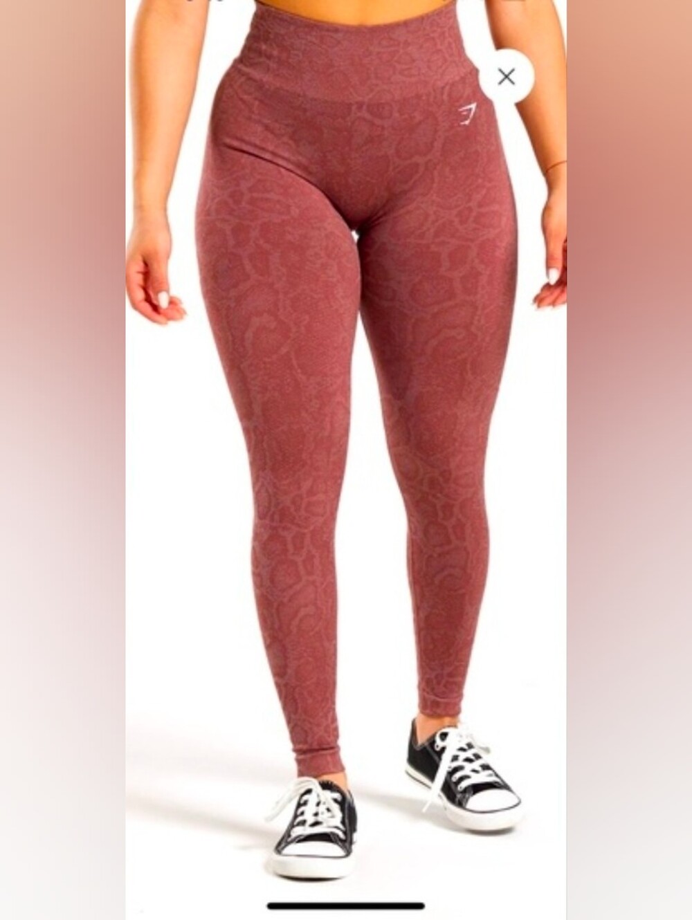 Gymshark Adapt Seamless Animal Print Leggings - Size Small - Dark Pink